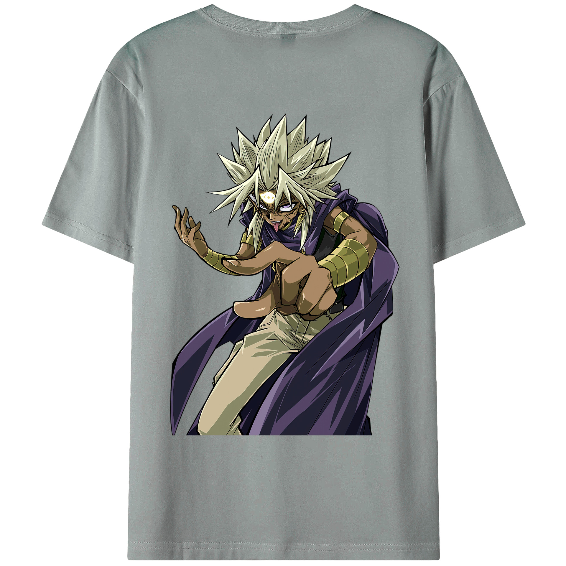 （画像用） 遊☆戯☆王 Yu-Gi-Oh! 綿100％ メンズ半袖Tシャツ（バックプリント） 通気性